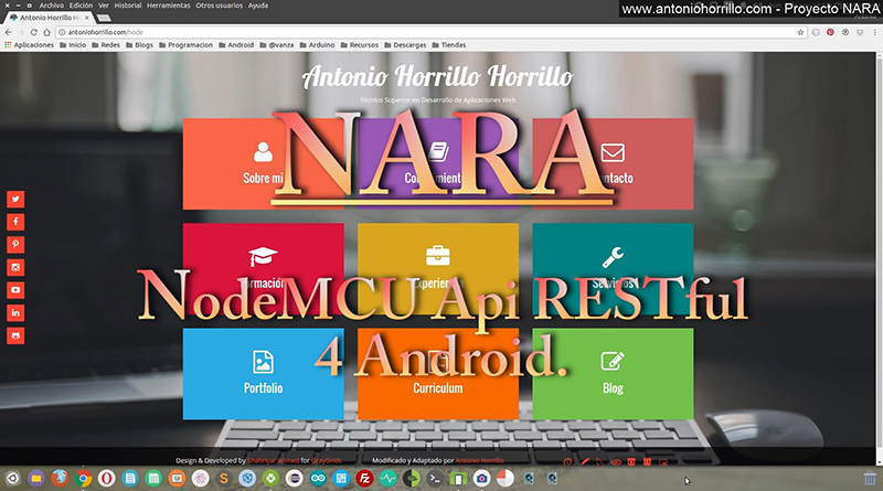 Nodemcu esp8266 api RESTful 4 Android Proyect Nara.